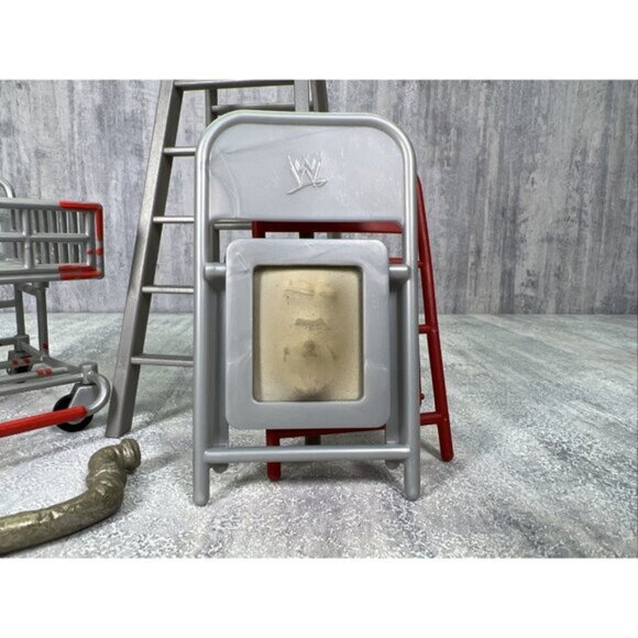 WWE WWF WCF Figure Mini Props Accesories Ladder Stereo Chairs Attitude - Picture 8 of 11